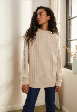 Filippa K Braided - Strikkegenser - Dune Melange