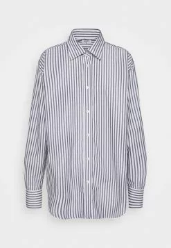 Filippa K Striped Shirt - Skjorte - Navy/White -[Merkevare] Salg 23efbf9c53b34c229389a7e1dd8582d7