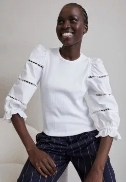 Filippa K Puff Sleeve - Topper Langermet - White