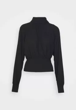 Filippa K Mock Neck Blouse - Bluse - Black -[Merkevare] Salg 3100fe74223e45d6b5ac59b5bc9ead74