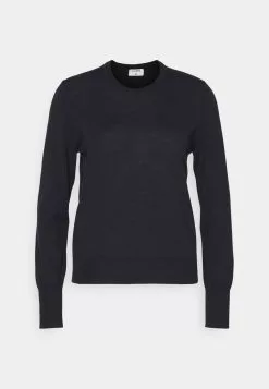 Filippa K R Neck - Strikkegenser - Navy -[Merkevare] Salg 3513f82a3f8a4049b020cb906f304d8f