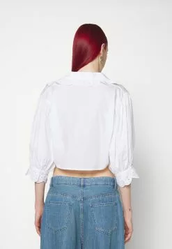 Filippa K Cropped Embroidery Blouse - Bluse - White -[Merkevare] Salg 4128ffbcf1434d9a9dc6dc76c28ec9c7