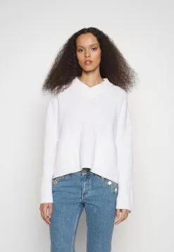 Filippa K Boxy V-Neck - Strikkegenser - White -[Merkevare] Salg 515f38e1b1a64271b62e75f5d31f954a