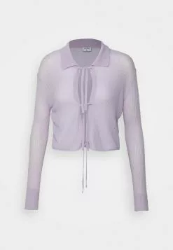 Filippa K Cropped Tie Cardigan - Cardigan - Pastel Lilac -[Merkevare] Salg 52f377b9d14548e1bb521686e9f6a8d7