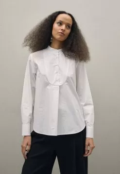 Filippa K Stand Collar - Bluse - White
