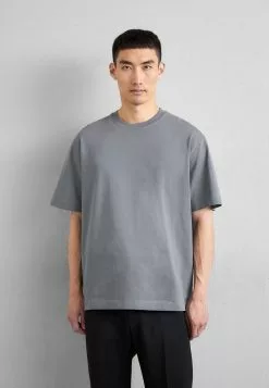 Filippa K Heavy Crewneck Tee - T-Shirts - Smoke Gree
