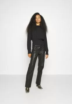 Filippa K Mock Neck Blouse - Bluse - Black -[Merkevare] Salg d225b95db31f49658dd4ddc16cd005d9