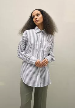 Filippa K Striped Shirt - Skjorte - Navy/White