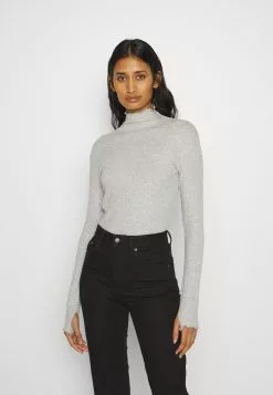 Filippa K Mock Neck - Topper Langermet - Light Grey Melange -[Merkevare] Salg e350a4ec1e5049adba8efb290ad117b7