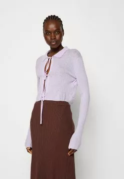 Filippa K Cropped Tie Cardigan - Cardigan - Pastel Lilac -[Merkevare] Salg f3b4bb456c9f4dfaa392b8d329e67e4b