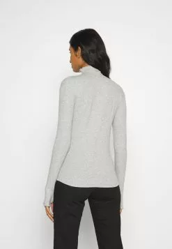 Filippa K Mock Neck - Topper Langermet - Light Grey Melange -[Merkevare] Salg f4a2e0b6b5104f97bc6ea0e36b81334f